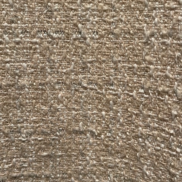 Chnel inspired dress. Cream w/ silver thread subtly woven through dress. - Picture 2 of 4